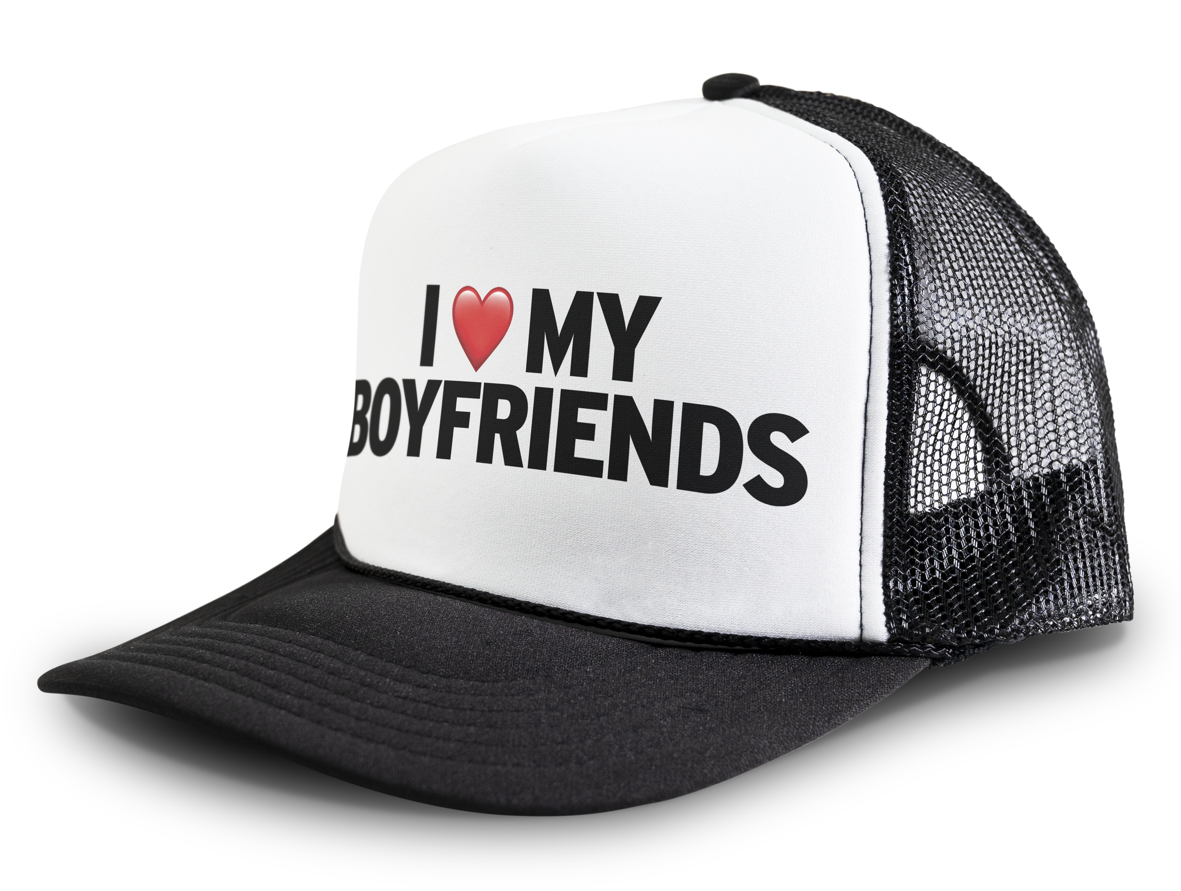 I Love My Boyfriends Funny Party Snapback Mesh Trucker Hat