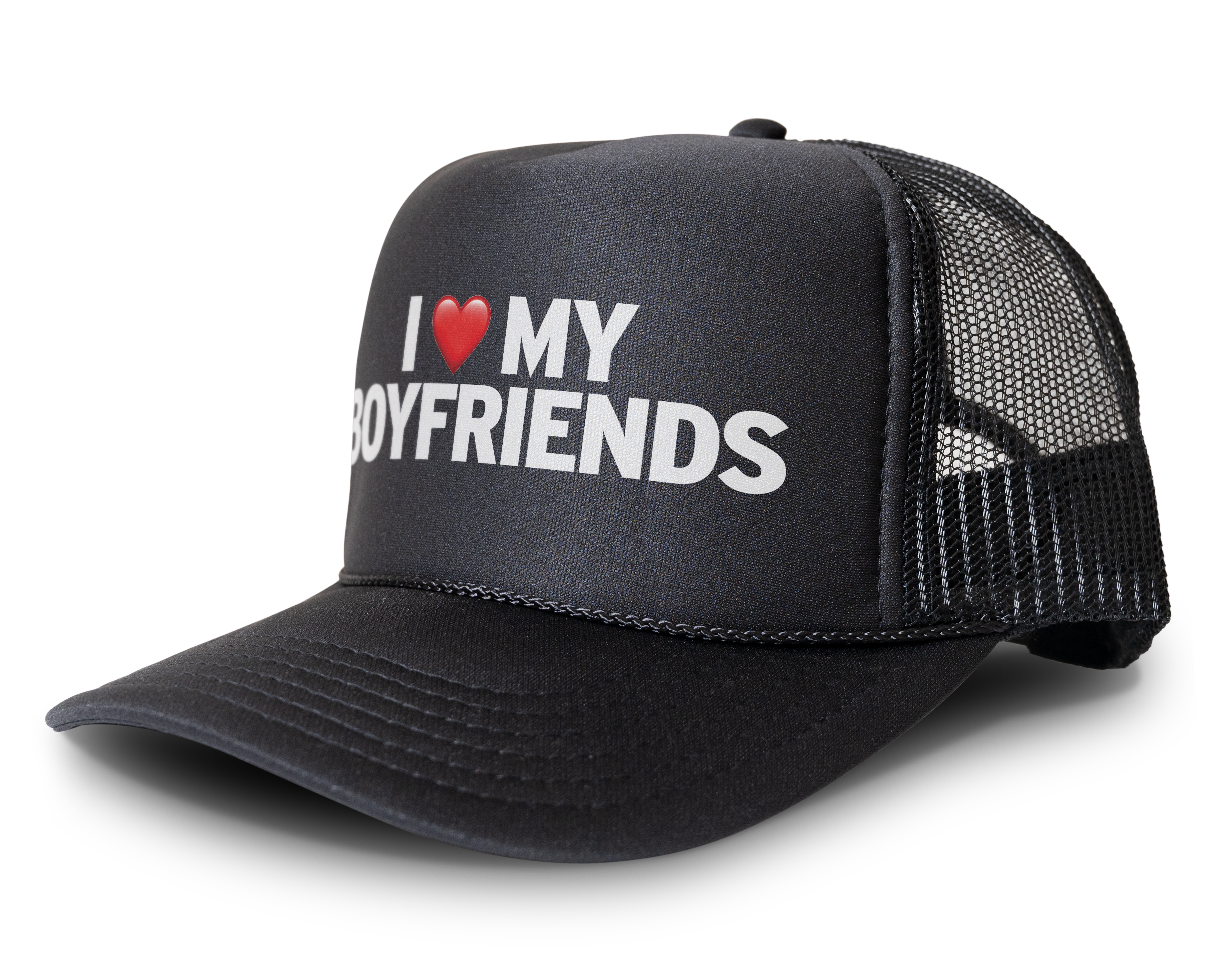 I Love My Boyfriends Funny Party Snapback Mesh Trucker Hat