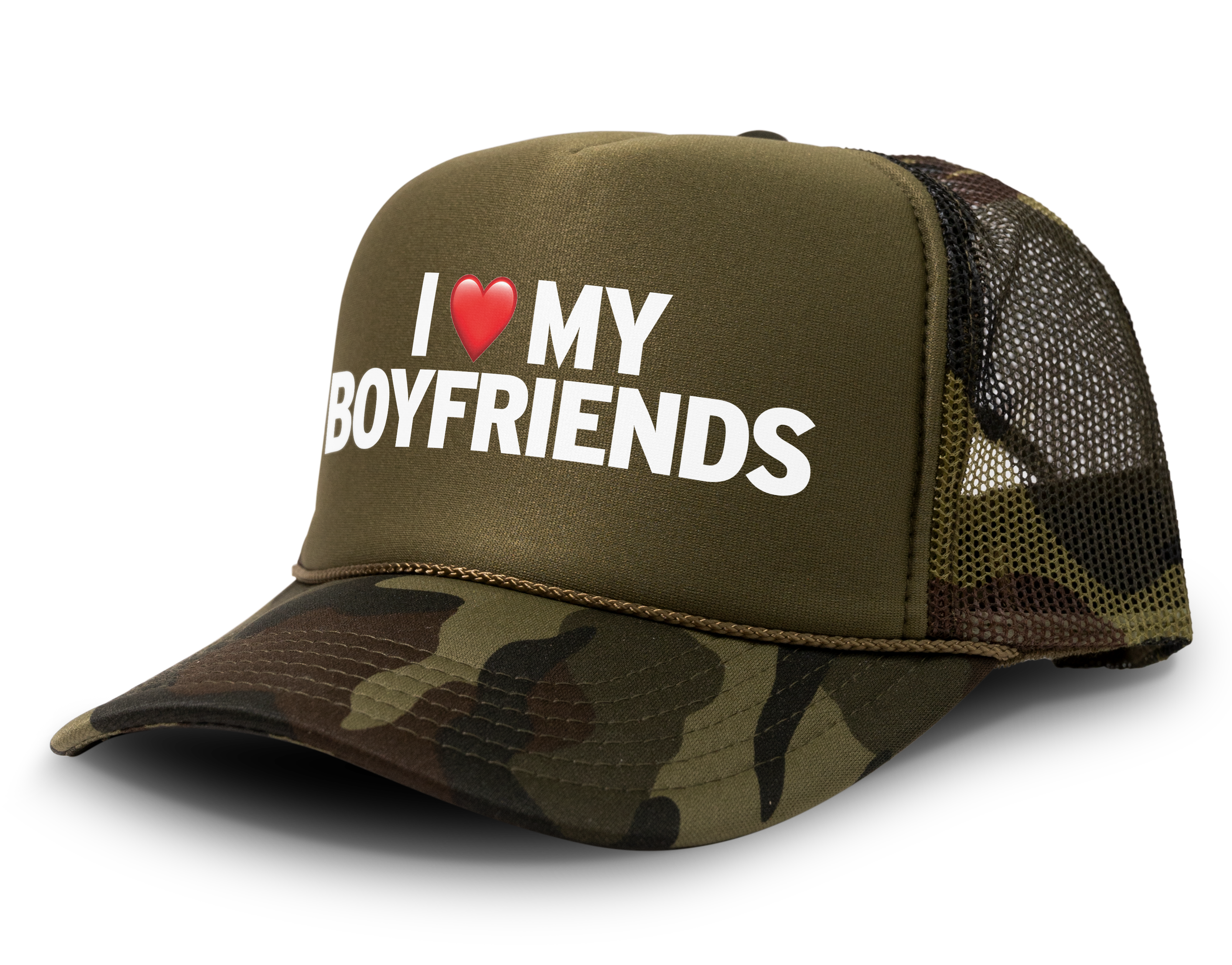 I Love My Boyfriends Funny Party Snapback Mesh Trucker Hat