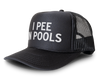 I Pee In Pools Funny Party Snapback Mesh Trucker Hat