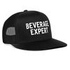 Load image into Gallery viewer, Beverage Expert Funny Party Snapback Mesh Trucker Hat - black/black