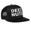 Load image into Gallery viewer, Deez Nuts Funny Party Snapback Mesh Trucker Hat - black/black