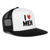Load image into Gallery viewer, I Love Me Funny Party Snapback Mesh Trucker Hat - white/black