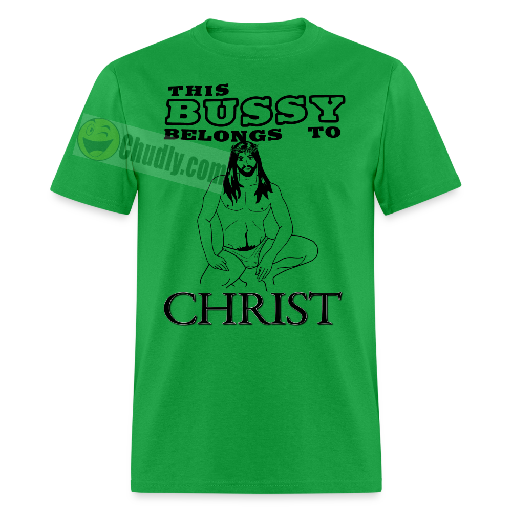 This Bussy Belongs to Christ Unisex Classic T-Shirt - bright green