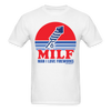 Load image into Gallery viewer, Man I Love Fireworks MILF Funny 4th of July T-Shirt - white