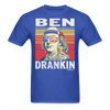 Load image into Gallery viewer, Ben Drankin Funny Drunk Presidents Franklin 4th of July T-Shirt - royal blue