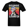 George Sloshington Funny Drunk Presidents Washington 4th of July T-Shirt - black