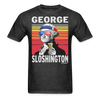 Load image into Gallery viewer, George Sloshington Funny Drunk Presidents Washington 4th of July T-Shirt - heather black
