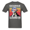 Load image into Gallery viewer, George Sloshington Funny Drunk Presidents Washington 4th of July T-Shirt - charcoal