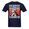 George Sloshington Funny Drunk Presidents Washington 4th of July T-Shirt - navy