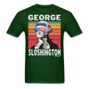 Load image into Gallery viewer, George Sloshington Funny Drunk Presidents Washington 4th of July T-Shirt - forest green