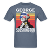 George Sloshington Funny Drunk Presidents Washington 4th of July T-Shirt - denim