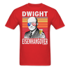 Dwight Eisenhangover Funny Drunk Presidents Eisenhower 4th of July T-Shirt - red