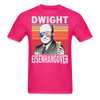 Dwight Eisenhangover Funny Drunk Presidents Eisenhower 4th of July T-Shirt - fuchsia