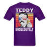 Load image into Gallery viewer, Teddy Boozedevelt Funny Drunk Presidents Roosevelt 4th of July T-Shirt - purple