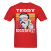 Load image into Gallery viewer, Teddy Boozedevelt Funny Drunk Presidents Roosevelt 4th of July T-Shirt - red