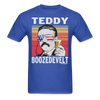 Load image into Gallery viewer, Teddy Boozedevelt Funny Drunk Presidents Roosevelt 4th of July T-Shirt - royal blue