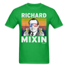 Richard Mixin Funny Drunk Presidents Nixon 4th of July T-Shirt - bright green
