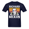 Richard Mixin Funny Drunk Presidents Nixon 4th of July T-Shirt - navy