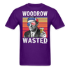 Woodrow Wasted Funny Drunk Presidents Wilson 4th of July T-Shirt - purple