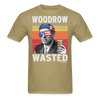Load image into Gallery viewer, Woodrow Wasted Funny Drunk Presidents Wilson 4th of July T-Shirt - khaki