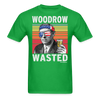 Load image into Gallery viewer, Woodrow Wasted Funny Drunk Presidents Wilson 4th of July T-Shirt - bright green