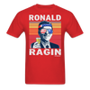 Ronald Ragin Funny Drunk Presidents Reagan 4th of July T-Shirt - red
