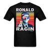 Ronald Ragin Funny Drunk Presidents Reagan 4th of July T-Shirt - black