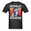 Ronald Ragin Funny Drunk Presidents Reagan 4th of July T-Shirt - heather black