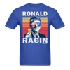 Load image into Gallery viewer, Ronald Ragin Funny Drunk Presidents Reagan 4th of July T-Shirt - royal blue
