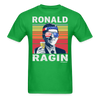 Ronald Ragin Funny Drunk Presidents Reagan 4th of July T-Shirt - bright green