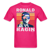 Load image into Gallery viewer, Ronald Ragin Funny Drunk Presidents Reagan 4th of July T-Shirt - fuchsia