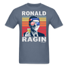 Ronald Ragin Funny Drunk Presidents Reagan 4th of July T-Shirt - denim