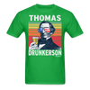 Load image into Gallery viewer, Thomas Drunkerson Funny Drunk Presidents Jefferson 4th of July T-Shirt - bright green