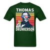 Load image into Gallery viewer, Thomas Drunkerson Funny Drunk Presidents Jefferson 4th of July T-Shirt - forest green