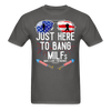 Load image into Gallery viewer, Just Here To Bang MILFs Man I Love Fireworks Funny 4th of July T-Shirt - charcoal