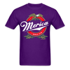 Load image into Gallery viewer, Merica Miller Lite Beer Parody 4th of July Patriotic T-Shirt - purple