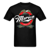 Merica Miller Lite Beer Parody 4th of July Patriotic T-Shirt - black