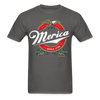 Merica Miller Lite Beer Parody 4th of July Patriotic T-Shirt - charcoal
