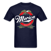 Merica Miller Lite Beer Parody 4th of July Patriotic T-Shirt - navy