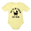 They See Me Strollin Funny Hip Hop Onesie Organic Short Sleeve Baby Bodysuit - washed yellow