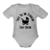 Load image into Gallery viewer, They See Me Strollin Funny Hip Hop Onesie Organic Short Sleeve Baby Bodysuit - heather grey