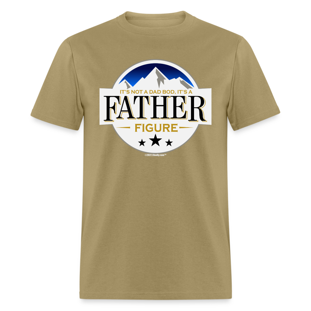 It's Not a Dad Bod It's a Father Figure Busch Beer Parody T-Shirt - khaki