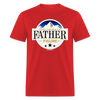 It's Not a Dad Bod It's a Father Figure Busch Beer Parody T-Shirt - red