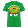 Load image into Gallery viewer, Man I Love Frogs - Funny MILF T-Shirt - bright green