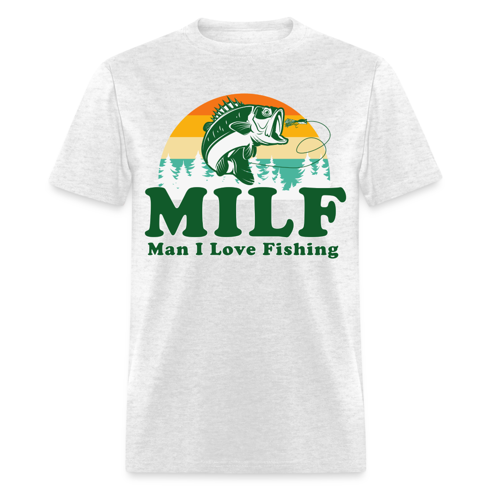 MILF - Man I Love Fishing Funny Unisex Classic T-Shirt - light heather gray