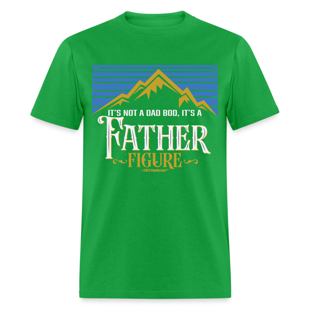 It's Not A Dad Bod It's A Father Figure Dark Unisex Classic T-Shirt - bright green