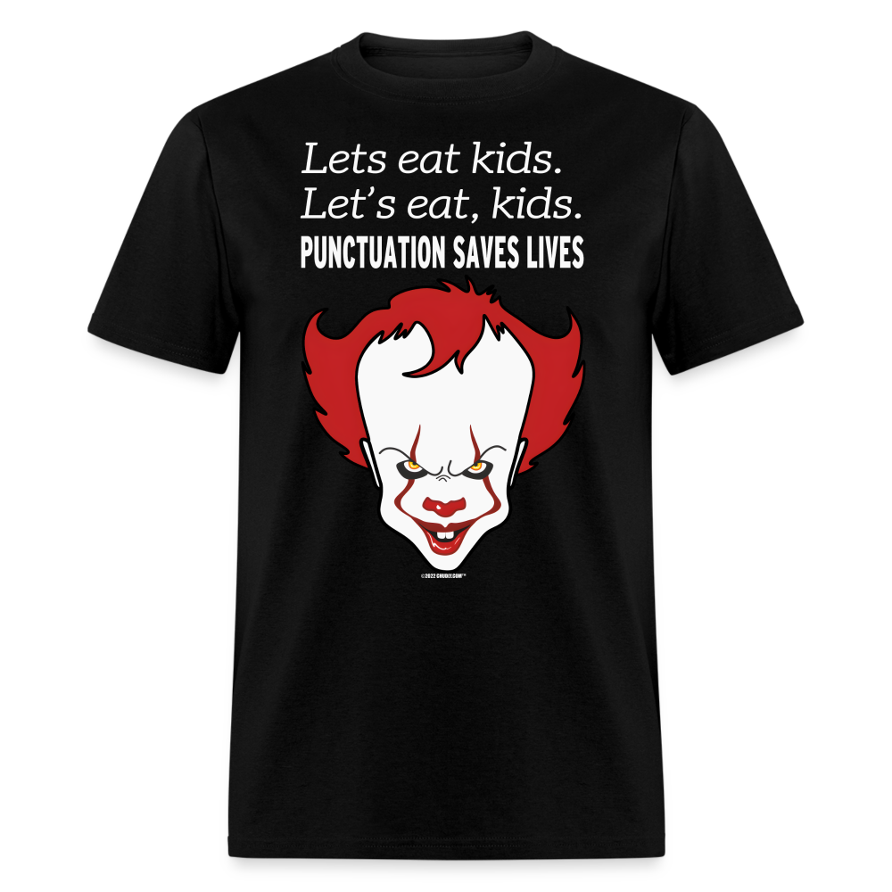 Lets Eat Kids Funny Halloween Pennywise Evil Clown It Unisex Classic T-Shirt - black