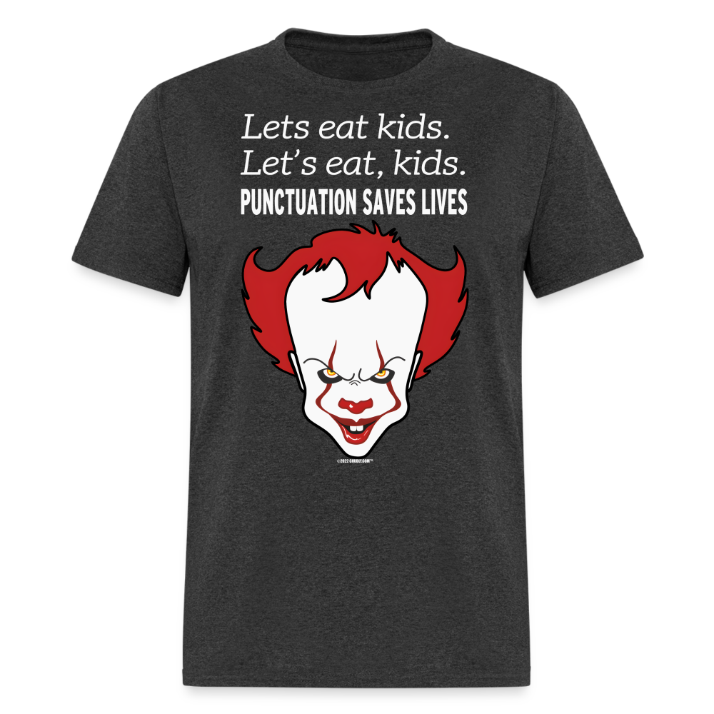 Lets Eat Kids Funny Halloween Pennywise Evil Clown It Unisex Classic T-Shirt - heather black