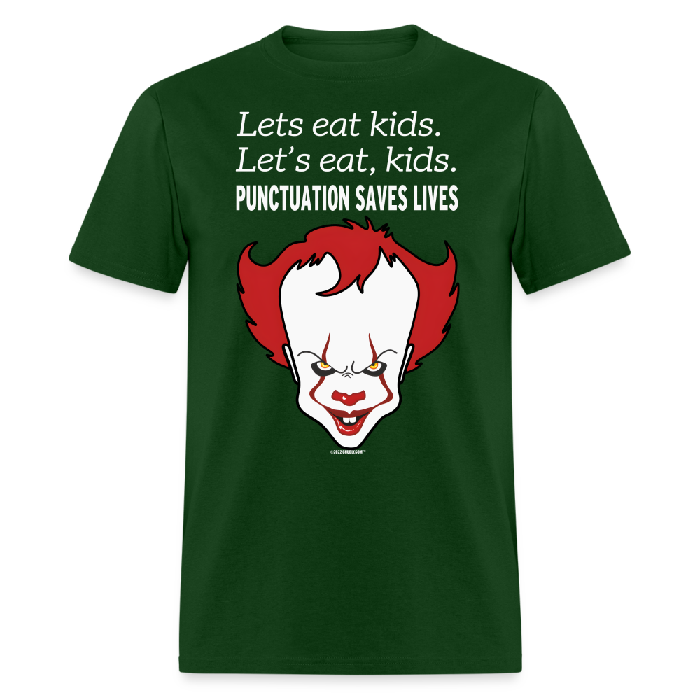Lets Eat Kids Funny Halloween Pennywise Evil Clown It Unisex Classic T-Shirt - forest green